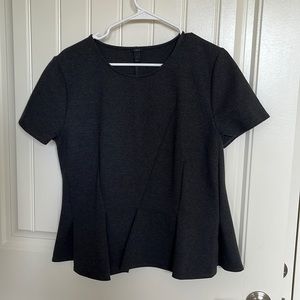 JCREW thick knit blouse with peplum bottom size L NWOT